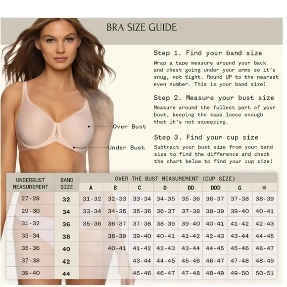 38DD Paramour 115011 Felina Carolina Seamless Bra Black NWT - Picture 6 of 7